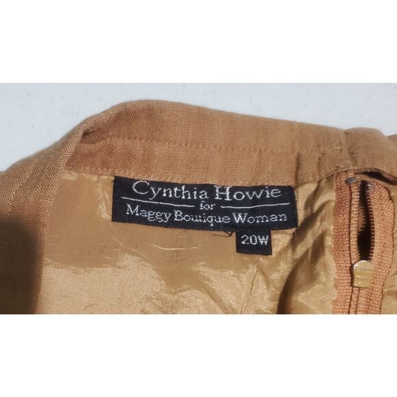 Cynthia Howie Womens Linen Blened Skirt Size 20W Fall Professional Classy boho - Picture 5 of 5